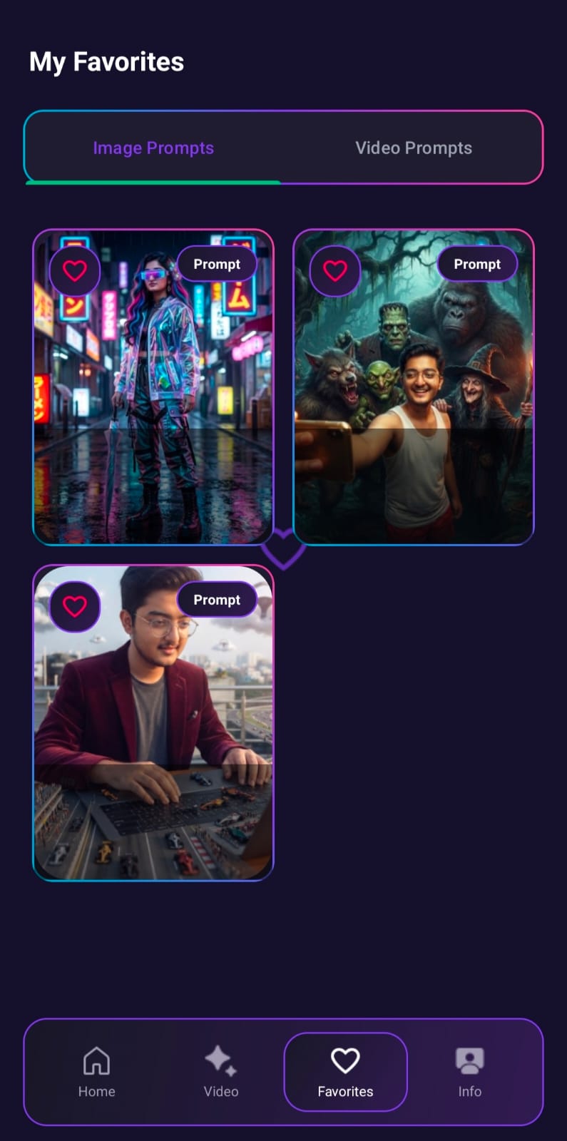Favorites Video List